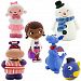 Disney Junior DOC MCSTUFFINS 6 Piece Bath Set Featuring Doc Mcstuffins, Stuffy, Lambie, Hallie, Chilly and Squeakers Bath Toys measuring 2 to 5 Inches Tall