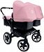 Bugaboo Donkey Complete Twin Stroller - Soft Pink - Black/Black by Bugaboo