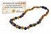ADHD Baltic Amber Teething Necklace for Babies (Unisex) (Honey Multi Cherry Black Red Milk White Butter Yellow Cognac Brown Rainbow Turquoise Pink Quartz Lapis Lazuli Lemon) - Baby, Infant, and Toddlers will all benefit. Polished Anti Flammatory, Drool...