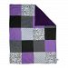 Grape Expectations Multi-Patched Receiving Blanket Purple Baby Boy or Baby Girl by Trend Lab