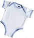 BonnBonn Baby Antimicrobial Wicking Bodysuit, Blue/White, 12 Months