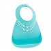 Make My Day Silicon Baby Bib with Pearls, Blue/White