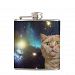Cat staring at the universe Flask