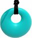 Baby Teething Necklace - Best Teether Necklace for Nursing Moms. Organic, BPA free, Silicone, Natural Teether Ring Donut Pendant for mom to wear. Turquoise. 100% Satisfaction Guaranteed