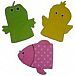 Terrycloth Baby Bath Animal Hand Puppet Wash Mitt - Set of 3 - Duck, Frog, Fish by Greenbrier