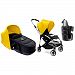 Bugaboo Bee3 and Bassinet Yellow/Black Travel System + Bugaboo Cup Holder by Bugaboo