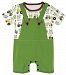 Stephan Baby Romper/Overall-Style Down on The Farm Tractor Diaper Cover, Green/White/Yellow, 3-6 Months