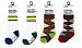 Mustachifier Knee-High Baby Boy Socks - Set of Green, Blue, Brown/Green and Black/Red