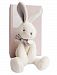 DOUDOU ET COMPAGNIE - White Medium Bunny with Soft Brown Accents - DC2912 by Doudou et Compagnie