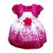 DreamHigh Kid Baby Girl's Toddle Princess Tulle Puff Sleeve Dress (2T, burgundy)