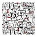SheetWorld Cats & Dogs Jersey Fabric - By The Yard - 152.4 cm (60 inches)