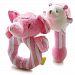SHILOH Baby Plush Rattles Soft Doll 2 PCS Newborn Gift Animal Characters (Pink Elephant hedgepig)