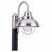 1-Light Brushed Stainless Outdoor Post Lantern