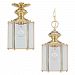 1-Light Polished Brass Outdoor Pendant