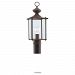 1-Light Antique Bronze Outdoor Post Lantern