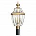 3-Light Polished Brass Outdoor Post Lantern