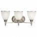 3-Light Antique Brushed Nickel Wall Sconce