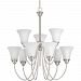 Tally Collection 9-light Brushed Nickel Chandelier