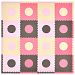 Tadpoles Playmat Set 16-Piece Circles, Pink/Brown