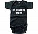 Rebel Ink Baby 376bo612 - My Grandma Rocks - Black One Piece Undershirt - 6-12 Months