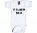 Rebel Ink Baby 376W06 My Grandma Rocks - 0-6 Months - White One Piece Undershirt