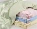 Blue - Comfort Silkie Satin & Chenille Baby Blanket 36"x28