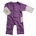Babysoy Layered Sleeve One Piece, Eggplant, 12-18 months, 1-Pack
