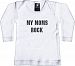 Rebel Ink Baby 374wls612 - My Moms Rock - White Long Sleeve T-Shirt - 6-12 Months