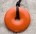 Teething Bling Pendant Necklace - Donut Shape (Coral)