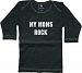 Rebel Ink Baby 374ls612 - My Moms Rock - Black Long Sleeve T-Shirt - 6-12 Months