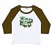 DribbleFactory 'It's A Jungle Out There' Long Sleeve Baseball T-Shirt for 6 Months Baby, Green