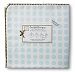 SwaddleDesigns Organic Ultimate Receiving Blanket, Dots and Stars with Mocha Trim, Pastel Blue