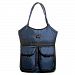 7 A. M. Enfant Barcelona Diaper Bag, Metallic Prussian Blue