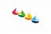 Grimm's Set of 4 Wooden Rainbow-Colored Rocking Boats to Stack, Build & Combine, 12 Blocks/Pieces