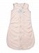 SwaddleDesigns Baby Velvet Sleeping Sack with 2-Way Zipper, Pastel Pink with Pastel Trim; 6-12MO