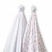SwaddleDesigns SwaddleDuo, Classic Peace Love Duo (Set of 2 in Pink)