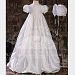 Baby Girls White Bonnet Silk Bubble Christening Dress Outfit 3M