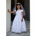 Angels Garment White Dress Size 2T Toddler Girl Tulle Ribbon Sequin