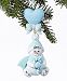 Personalized Candy Cane Baby Blue Christmas Holiday Gift Expertly Handwritten Ornament
