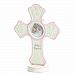 Nat and Jules Baby's Baptism Cross Frame, Pink