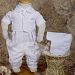 Baby Boys White Vested Gabardine Short Sleeve Baptism Outfit Size 18M