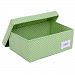 Minene Uk Ltd Small Storage Box with Dots (Green)