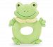 Plush 6"H Green Frog Baby Rattle with Embroidered Face Great Baby Shower Gift