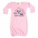 Puppy Luv Glam Pink Puppy Fabulous Sleeper Gown Baby Girls 0-3M