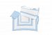 BabyDoll Modern Hotel Style Cradle Bedding set, Blue