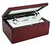 Stephan Baby Satin-Lined Rosewood Keepsake Box with 4-Inch Silver Plated Rattle