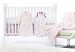 SwaddleDesigns 6 Piece zzZipMe Sack Crib Bedding Set + Crib Skirt + Luxury Adult Blanket, Pastel Pink, 3-6MO