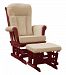 Dream On Me Mission Glider and Ottoman Cushion, Cherry/Beige