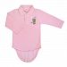 Littlest Golfer Baby Girl Pink Tour Polo Long Sleeve Snap Bodysuit 18M