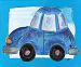 The Kids Room by Stupell Blue Car with Blue Border Rectangle Wall Plaque